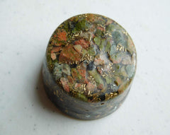 Rise Perspective Pyrite crystal in orgone block adds sparkle and balance