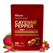 RiseLuxun Cayenne Softgels bottle with 12-in-1 blend for daily vitality.