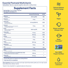Ritual Essential postnatal multivitamin daily-use image emphasizing omega-3 DHA from microalgae