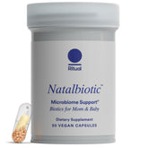 Ritual Natalbiotic baby immune health: supports baby immunity through HN001 and breast milk factors.