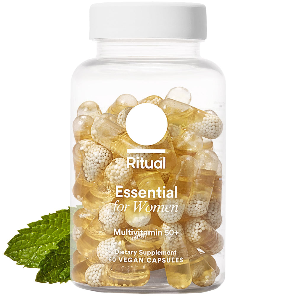 Ritual Women 50+ multivitamin bottle with mint for daily bone support