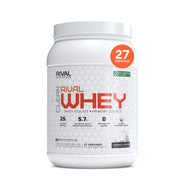 Rival Nutrition Clean Rival Whey Cookies & Cream tub front for post-workout recovery