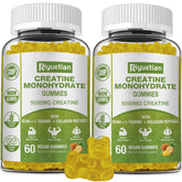 Riyuetian Creatine Monohydrate Gummies packaging displayed for easy daily use.