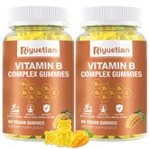 Riyuetian Vitamin B Complex Gummies bottle with mango flavor for easy daily energy support