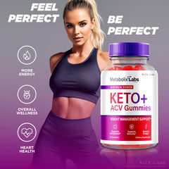 Rize Labs Metabolix Keto Plus ACV Gummies label close-up highlights natural ingredients.