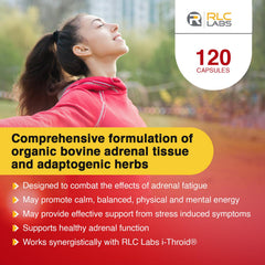 RLC Labs a-Drenal with ashwagandha roots showcases adaptogenic herb for stress support