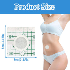 ROBOHOOK belly-button patch with breathable design stays cool during wear