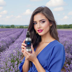 Robyn Hyatt Sage On Sage spray bottle with mist for calming energy and cleansing spaces.