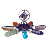 Rockcloud blue howlite turquoise wand for chakra alignment and calm energy.