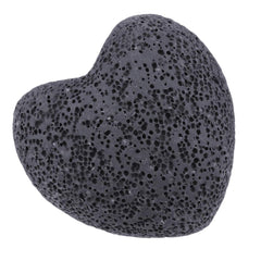 Rockcloud lava rock heart, 0.9 inch size, natural variation and tactile charm.