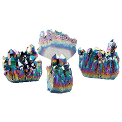 Rockcloud crystal druzy surface detail captures light, adding texture to any living area
