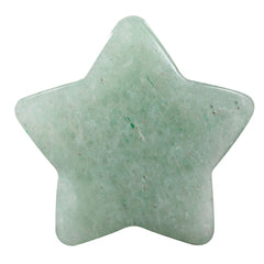 Rockcloud green aventurine star crystal used as decorative accent in living spaces.