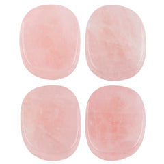 Rockcloud hand-carved rose quartz stones showing natural variation
