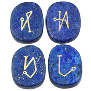 Rockcloud healing crystal palm stones with angel symbols for chakra balance and portable use