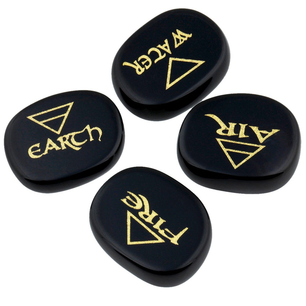 Rockcloud Healing Crystal engraved triangle stones—chakra balancing for meditation and Reiki practice.