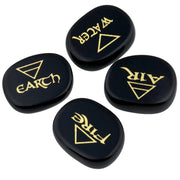 Rockcloud Healing Crystal engraved triangle stones—chakra balancing for meditation and Reiki practice.