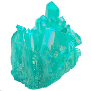 Rockcloud healing crystal lake blue quartz geode for home decor and focus.
