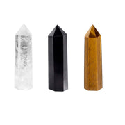 Rockcloud rock crystal wand 2in for meditation and aura focus