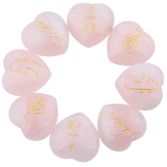 Rockcloud rose quartz heart travel pocket stone suited for on-the-go grounding