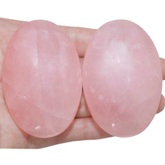 Rockcloud rose quartz smooth surface used during meditation and relaxation