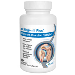 Roex Collagen II Plus bottle front view highlighting joint support potential.