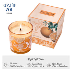 Close-up of ROMIIE ZOI soy wax candle showing clean burn.