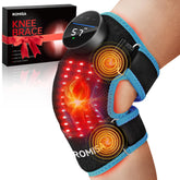 ROMISA red light knee brace front view for soothing therapy