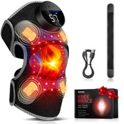 ROMISA Upgraded Pro red light knee brace front view for targeted knee therapy