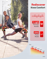 ROMISA Upgraded Pro red light knee brace LCD control highlights easy presets
