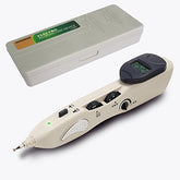 Romonacr electronic acupuncture pen front view, compact device for targeted massage and everyday relief.