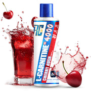 Ronnie Coleman Signature Series L-Carnitine XS 4000 Liquid being poured for easy daily use.