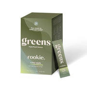 Rookie Wellness Greens powder served in water for a refreshing daily boost.
