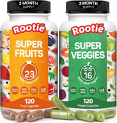 ROOTIE Fruits & Veggies bottle with 39-fruit blend for daily energy support