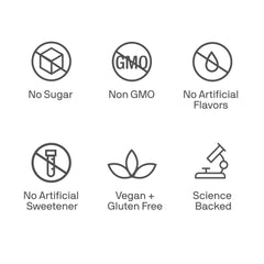 Close-up of Rootine Focus label showing clean ingredient promise