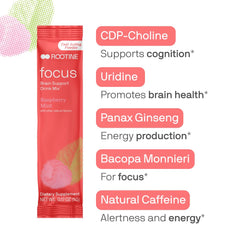 Prepared Rootine Focus mixed drink ready to sip for focus and clarity