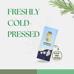 Roots & Above rosemary essential oil used in skincare for a light, non-greasy feel
