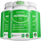 Rosabella Moringa capsules bottle for daily energy support.