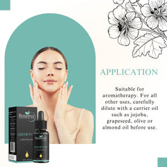 Rosamix geranium oil used in skincare routine for moisturized skin.