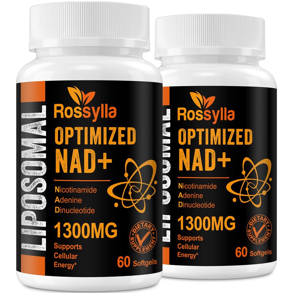 Rossylla 1300mg liposomal NAD+ bottle pour shows convenient high-absorption format