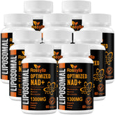 Rossylla 1300mg liposomal NAD+ bottle highlighting high-potency delivery for daily energy support.