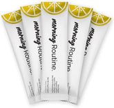 ROUTINE Morning Daily Hydration packet unopened, a convenient sugar-free electrolyte option.