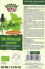 Royal Brand Ginkgo Biloba Organic Extract packaging on a shelf communicates premium quality