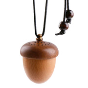 RoyAroma wooden acorn diffuser car ornament shows natural wood charm for stylish rides
