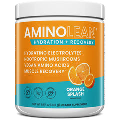 RSP NUTRITION AminoLean Orange Splash powder ready to mix for hydration.