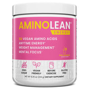 RSP NUTRITION AminoLean pink lemonade tub for a pre-workout energy boost