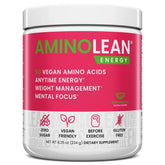 RSP Nutrition AminoLean pre-workout bottle with scoop illustrating a clean energy boost