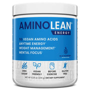RSP Nutrition AminoLean pre-workout powder tub ready for workouts with clean energy boost