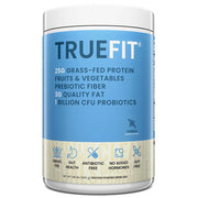 RSP NUTRITION TrueFit high-fiber protein powder tub showing grass-fed whey