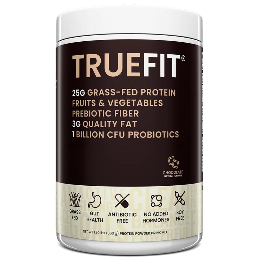 RSP Nutrition TrueFit gut healthy protein powder tub showcasing digestion support