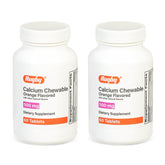 Rugby Laboratories calcium chewable orange bottle; convenient daily supplement.